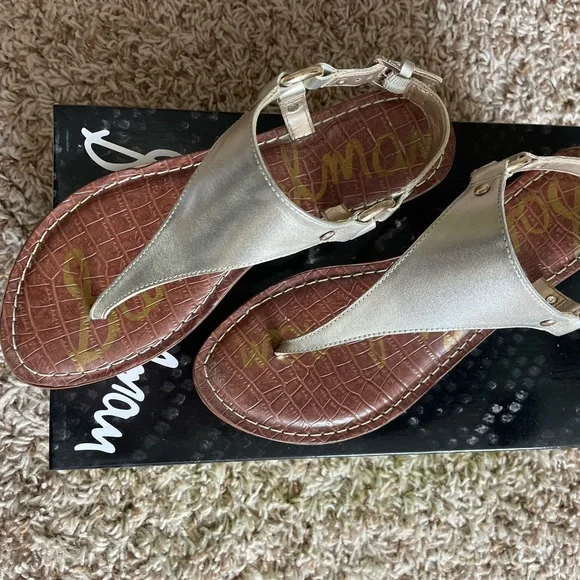 Sam Edelman Gold Women's Sandals - Picture 2 of 9